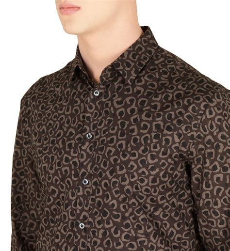 Gucci Men's Leopard Print Slim Fit Botton Down Dress Shirt - COUTUREPOINT