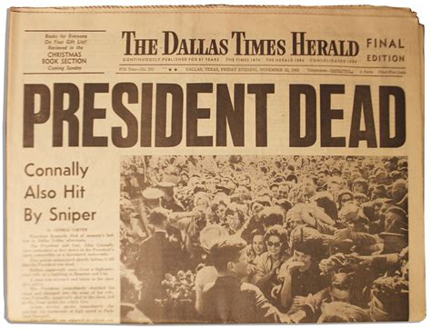 The Dallas Times Herald Nov 22 1963 Fonts In Use