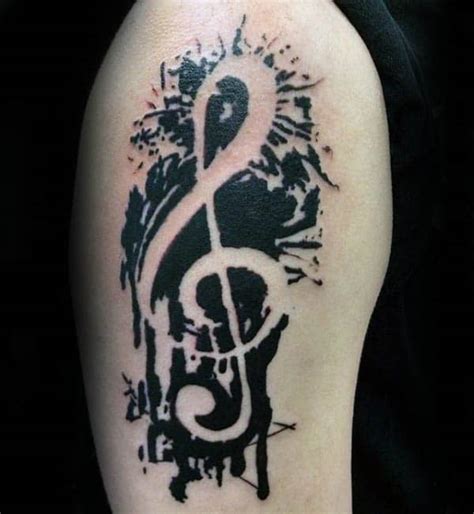 From general topics to more of what you would expect to find let the music soothe your soul with the top 80 best treble clef tattoo designs for men. 80 Treble Clef Tattoo Designs For Men - Musical Ink Ideas