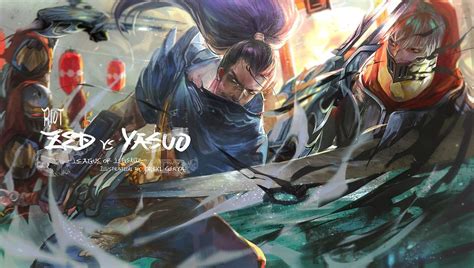 Fanart Zed Vs Yasuo By Orekigenya Anime League Of Legends Fan Art