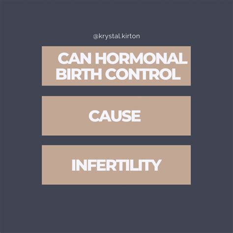 Can Hormonal Birth Control Cause Infertility Fertility Health Coach