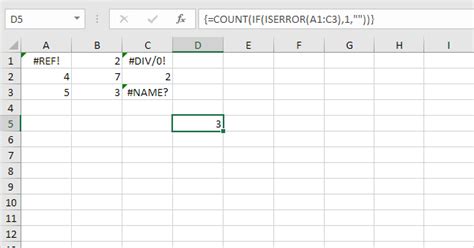 Count Errors In Excel In Easy Steps