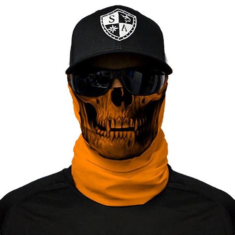Sa Co Chusta Wielofunkcyjna Face Shield Tactical Orange Skull Sa Co