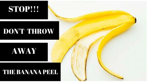 Stop You Will Never Throw Away A Banana Peel Again After Watching This Video Youtube