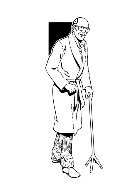 Coloriage vieil homme img 11347