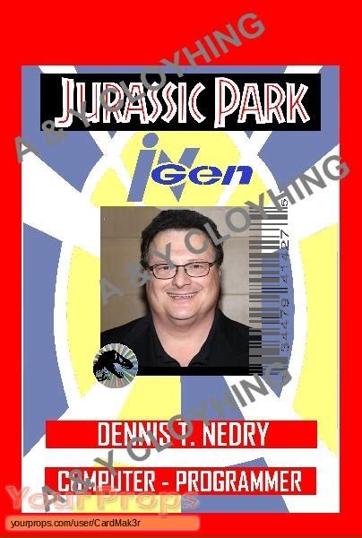 This week we do our best to soldier on without jack as we discuss disney putting the brakes on star wars, we review jurassic world, and we talk uncle drew. Jurassic Park Dennis T Nedry Access Card replica movie prop
