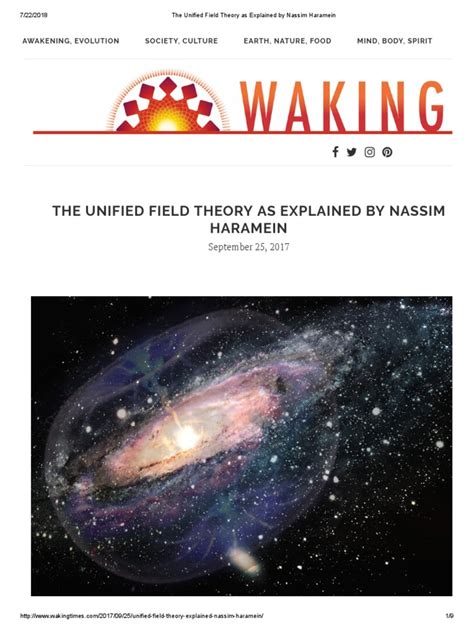 The Unified Field Theory As Explained By Nassim Haramein Pdf Universe Physics