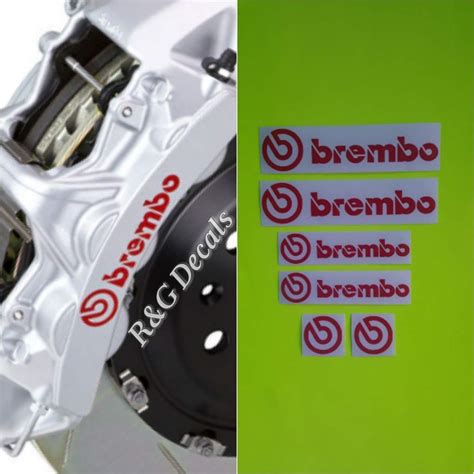 Buy Randg Brembo Decal Combo Package For 6 Piston And 4 Piston And Brembo