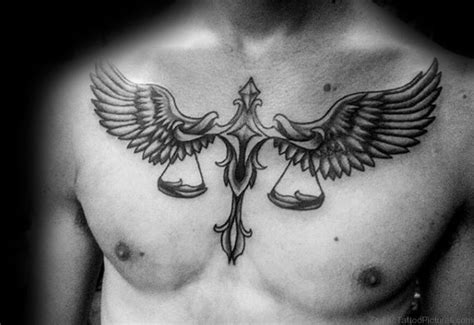 Chest Angel Wings Tattoo Design Under Asia
