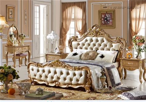 Choosing pieces from coordinated bedroom furniture sets makes life so much easier. Luxury French style bedroom furniture sets 0409 A05-in ...