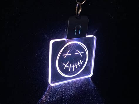 Travis Scott Smiley Face Led Necklace Light Up Necklace Etsy