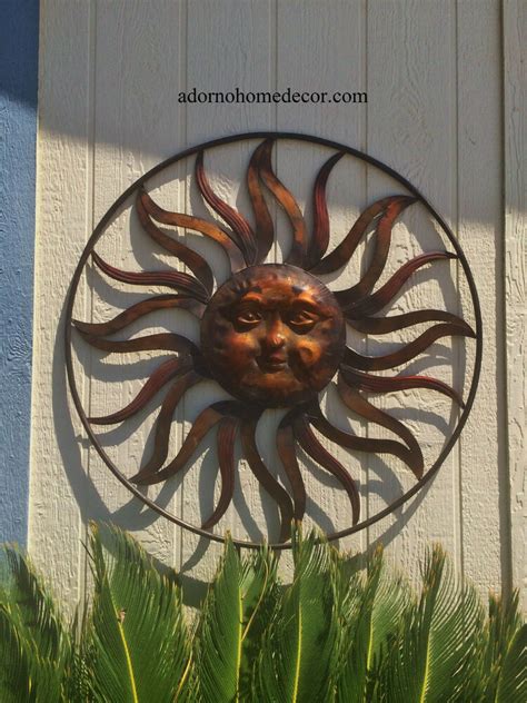 Check spelling or type a new query. Large Round Metal Sun Wall Decor Rustic Garden Art Indoor ...