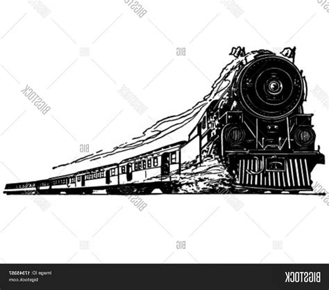 Stock Vector Steam Locomotive Retro Clip Art Soidergi