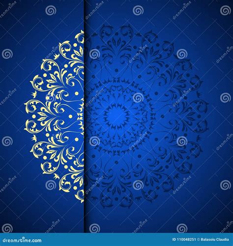 Vector Gold Oriental Arabesque Pattern Background With Place For Stock