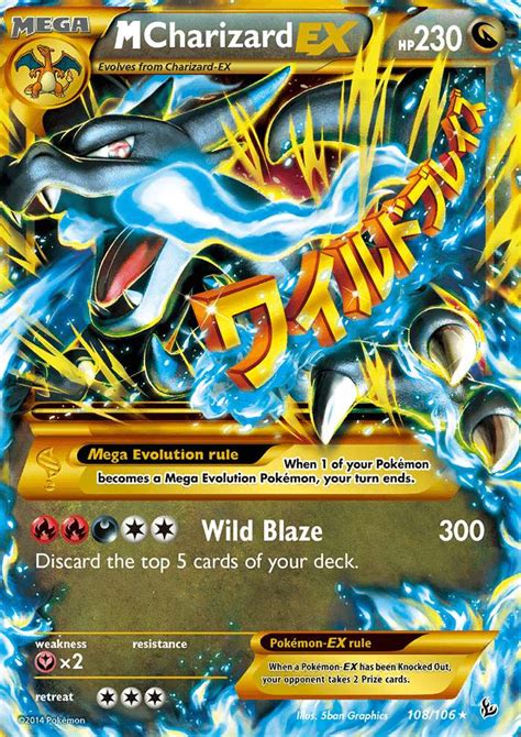 M Charizard Ex 108 Flashfire 2014 Pokemon Card