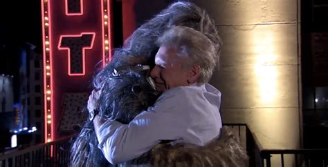 Harrison Ford And Chewbacca Settle Their Feud On Jimmy Kimmels Star
