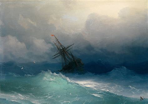 Storm At Sea Painting