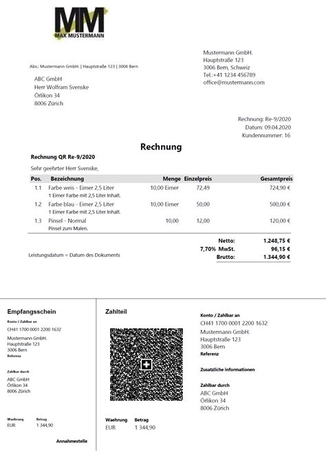 Schreiben sie heute ihre rechnung in excel oder haben sie eine datenliste aus der die rechnungen selbst erstellen? Rechnungsprogramm Schweiz - mit neuer QR Rechnung