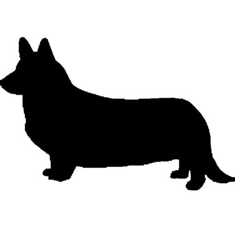 Pembroke Or Cardigan Welsh Corgi Dog Profile Silhouette Window Etsy