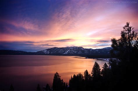 Heavenly Mountain Sunrise Lake Tahoe California Beautiful Photography