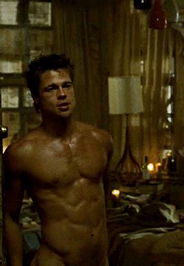 Brad pitt has starred in some of the most successful films in hollywood history. via GIFER | Fight club brad pitt, Fight club workout ...