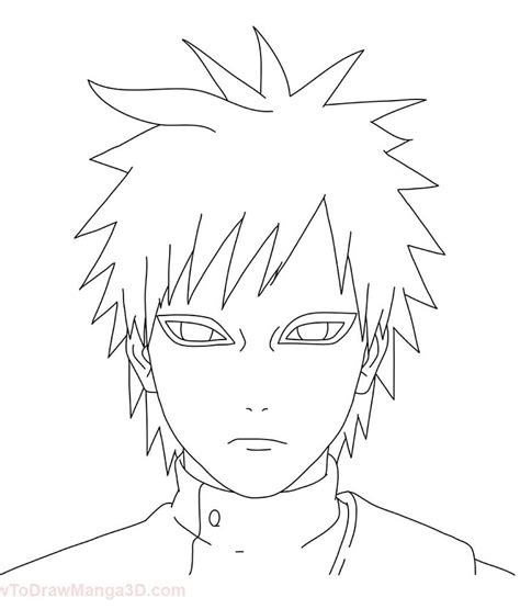 Gaara In Naruto Coloring Page Anime Coloring Pages
