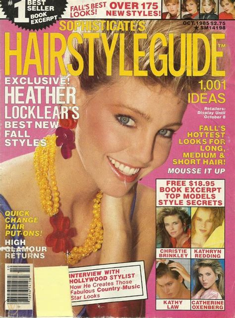 Luxuriant heather locklear short wavy capless human hair. October 1985 Heather Locklear in 2020 | Hair guide ...