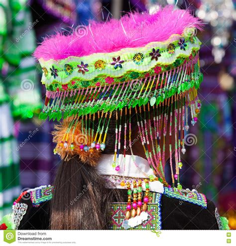 vietnamese-hmong-minority-girl-trying-new-traditional-costume-stock-image-image-of-group