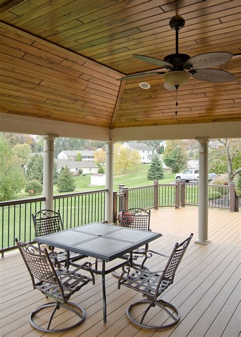 Red deck illustrations & vectors. Custom TimberTech Deck/Porch, Red Lion PA | 612 Sq Ft ...