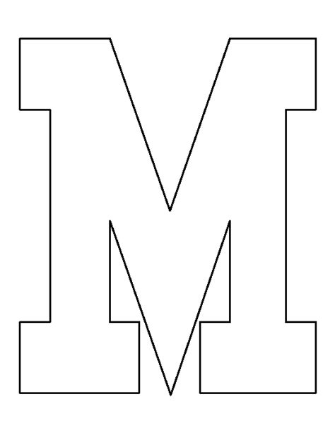 Letter M Stencil Printable Printable Word Searches