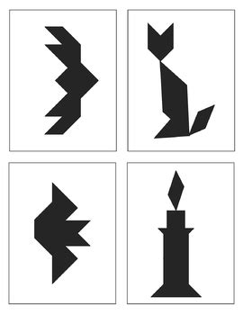 Halloween Tangrams - 26 puzzles by Z is for Zebra | TpT