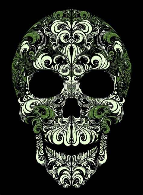 The Traditional Pattern Skull Skull Wallpaper Skull Artwork Skull Art