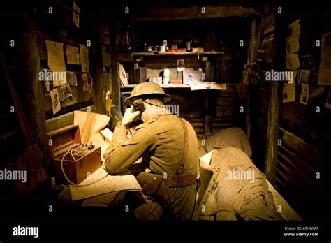 Recreation Of A British Ww1 Trench At The Imperial War Museum In London