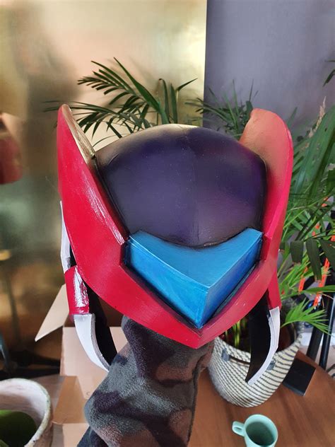 Mega Man Zero Helmet Cosplay Costume Helmet Etsy
