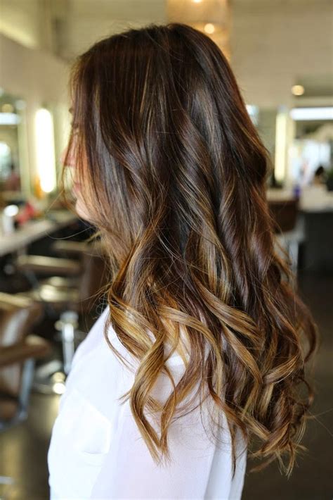 Purple or blue (depending on what shade of blue). suchatrendy: 12 Flattering Dark Brown Hair with Caramel ...