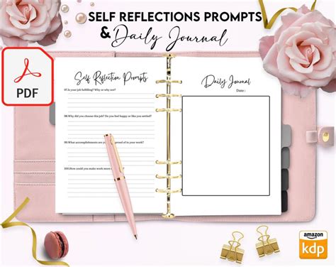 Self Reflection Journal Pdf Prompts For Self Discovery Kdp