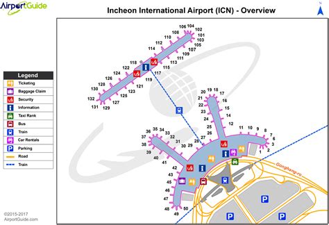 Seoul Incheon International Icn Airport Terminal Map Overview Airport Map Airport Guide