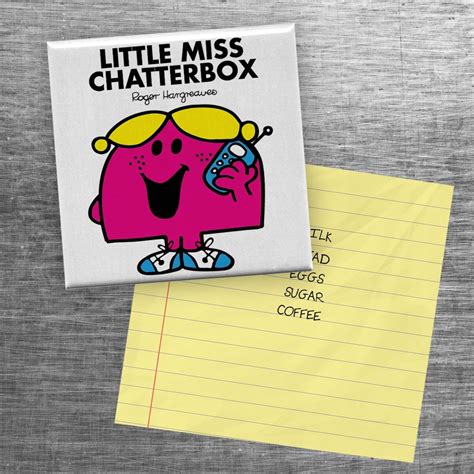 Personalised Little Miss Chatterbox Square Magnet