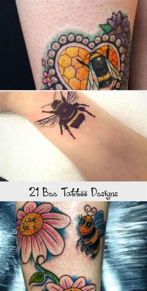 21 Bee Tattoo Designs