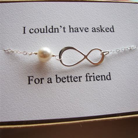 It's so damn difficult to choose a wedding gift when your friends are getting married. Best Friend Maid of Honor Bridesmaid Infinity Bracelet