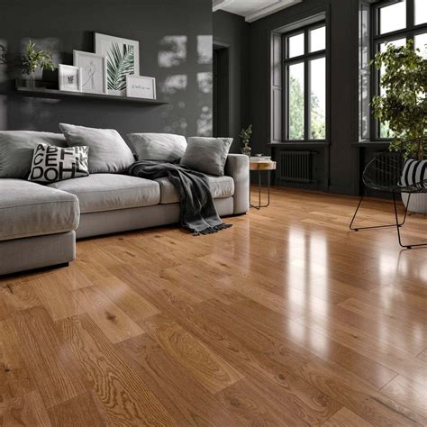 Liberty Floors Premier 14mm X 125mm Oak Lacquered Engineered Real Wood
