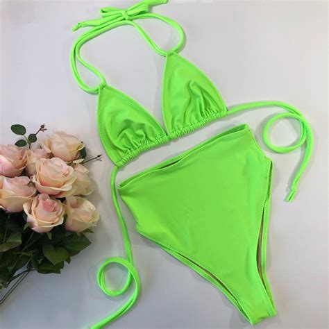 The Most Desired Color This Season Lime Green 🎾💚 Cheeky Swimsuits