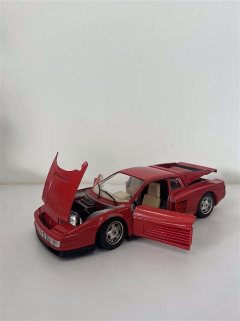 Bburago Vintage Ferrari Testarossa Red Made In Italy Hobbies Toys Collectibles