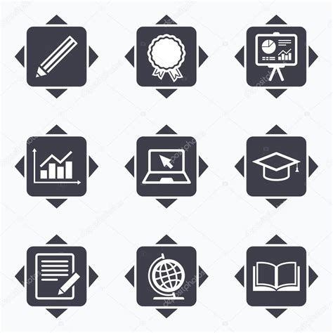 Education And Study Icon Presentation Signs Stock Vector Image By