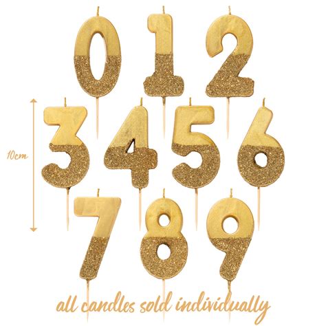 Gold Glitter Number Candles Cute Cakes Bakery And Café