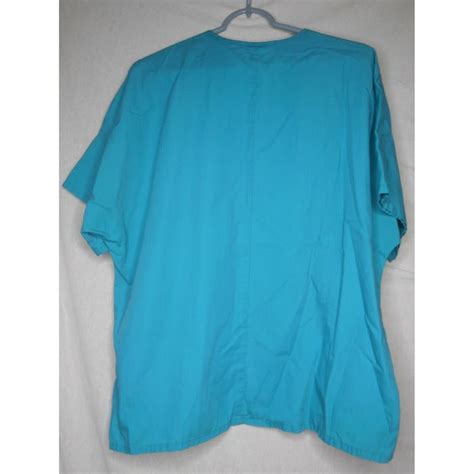 Cherokee Cherokee Teal Blue Scrub Top Medical Uniform Grailed