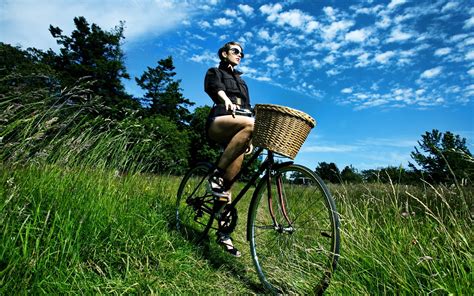 Bicycle Model Women Outdoors Wallpapers Hd Desktop And Mobile