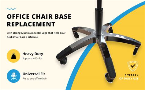Above the base is the gas cylinder or gas lift which allows the. Amazon.com: Office Chair Base Replacement - Heavy Duty ...