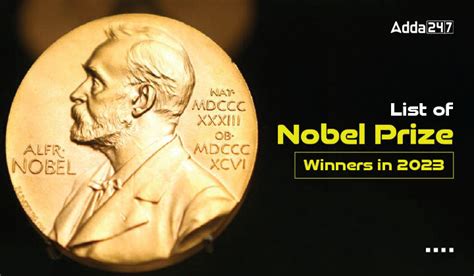 Nobel Prize 2023 Winners List Name Fields Prize Money