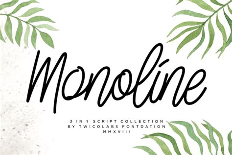 Monoline Script Collection 3 Fonts Creative Daddy